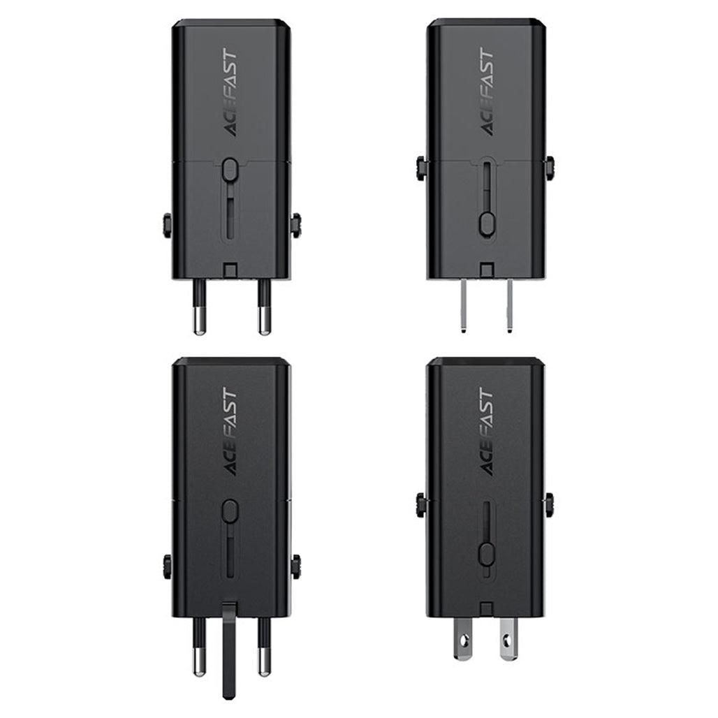 ACEFAST Z7 PD30W GaN Wall Charger for Travel – Multi-Plug USB-C Fast Charger - Saleshubstore