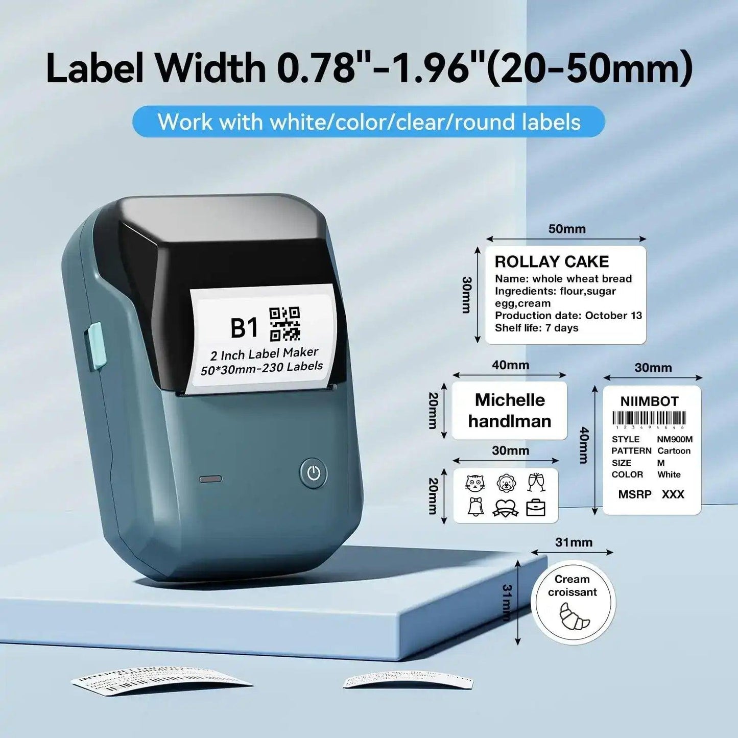 NIIMBOT B1 Inkless Label Maker – Portable Thermal Label Printer with App Control - Saleshubstore