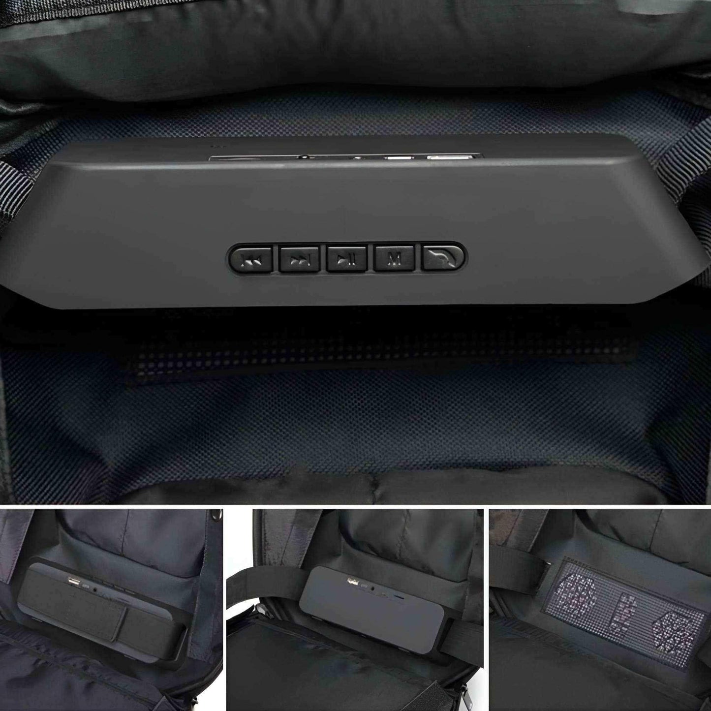 OZUKO 9205 15.6" Hard Shell Laptop Backpack With Speaker - Saleshubstore
