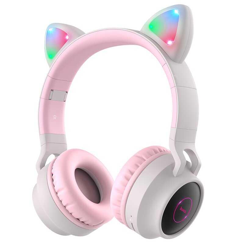 Hoco W27 Cat Ear Wireless & Wired Headphones – Bluetooth Headset with LED Lights - Saleshubstore