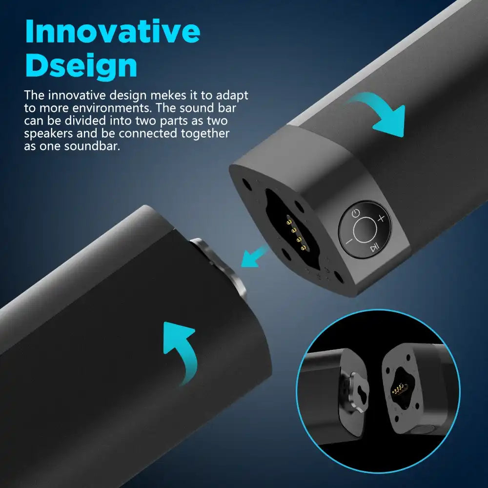 Wiwu Sounder S1 60W Bluetooth 5.0 Sound Bar – Home Theater Sound System
