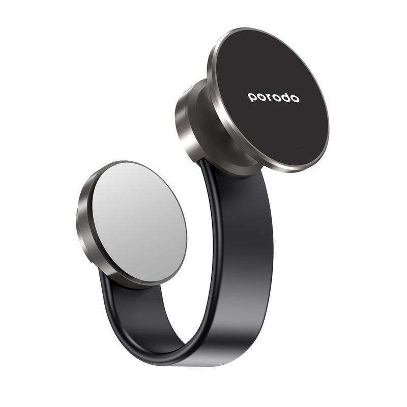 Porodo MagSafe N52 Magnetic Head and Suction Base Car Mount With Flexible body - Black - image 2