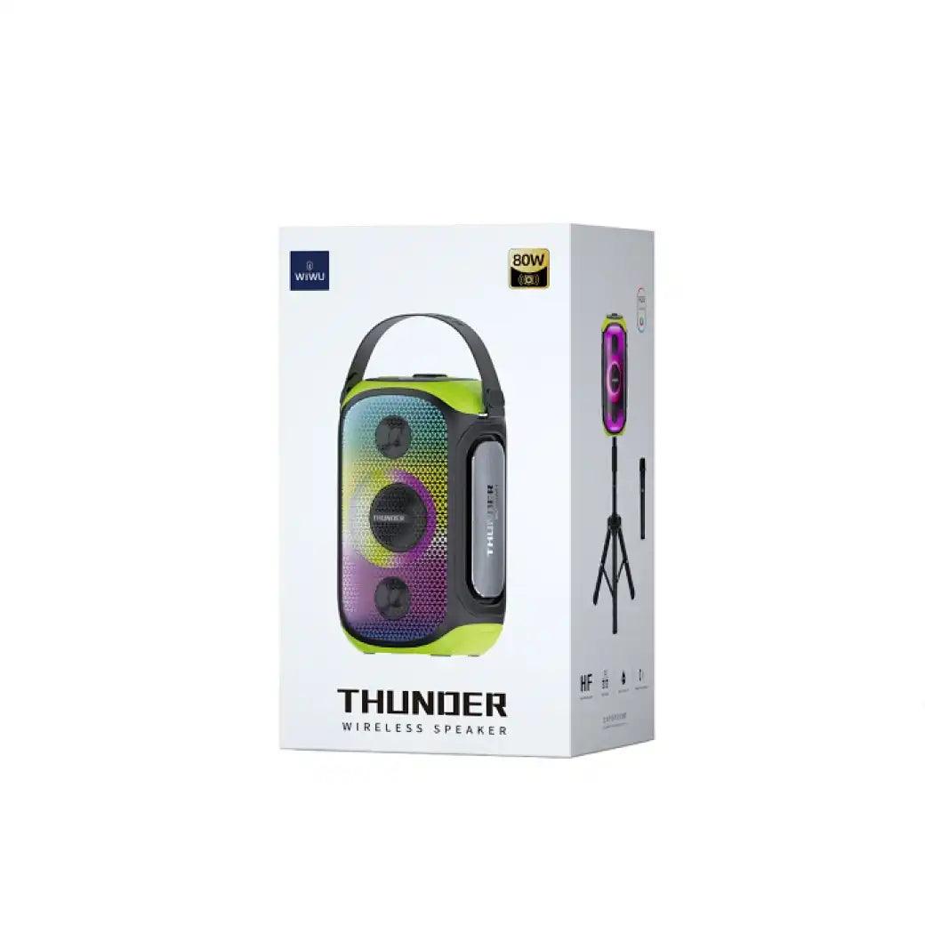 WiWU Thunder Speaker P20 – 80W Portable Bluetooth Speaker with TWS, Lights & Mic - Saleshubstore