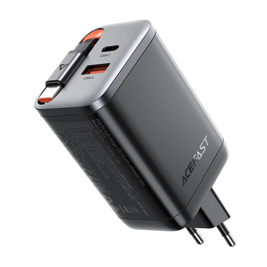 Acefast A111 PD67W Fast Wall Charger – USB-A & USB-C GaN Charger with USB-C Cable (EU Plug)