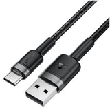 Acefast C22-04 USB-A to USB-C Charging & Data Cable – 3A Fast Charge, Nylon Braided