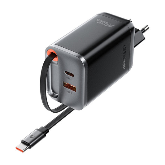Acefast A111 PD67W Fast Wall Charger – USB-A & USB-C GaN Charger with USB-C Cable (EU Plug)