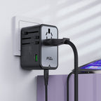 Acefast Z1 2300W Power Adapter with PD75W GaN – 3 USB-C & 2 USB-A Fast Charging Hub
