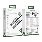 Acefast J4 USB-C Charging Data Cable 60W – LED Light Cable with Cigarette Lighter Plug