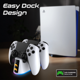 Vertux DuoDock-PS5 2-in-1 Charging Dock – Dual Charging Station for PS5 DualSense Controllers