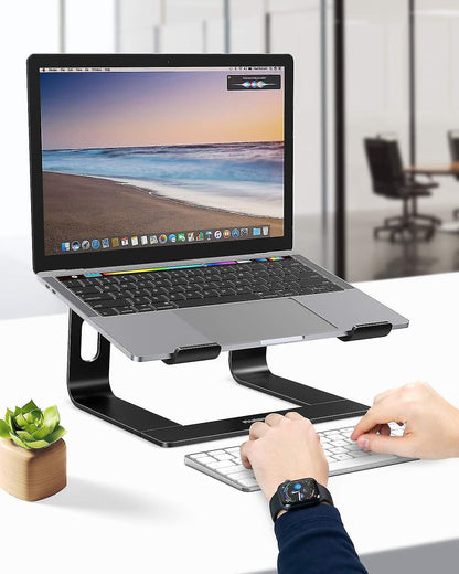 Portable Aluminum Alloy Laptop Riser Stand for 11-15 Inch Notebooks – Fast Heat Dissipation - Saleshubstore