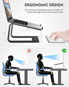 Portable Aluminum Alloy Laptop Riser Stand for 11-15 Inch Notebooks – Fast Heat Dissipation - Saleshubstore
