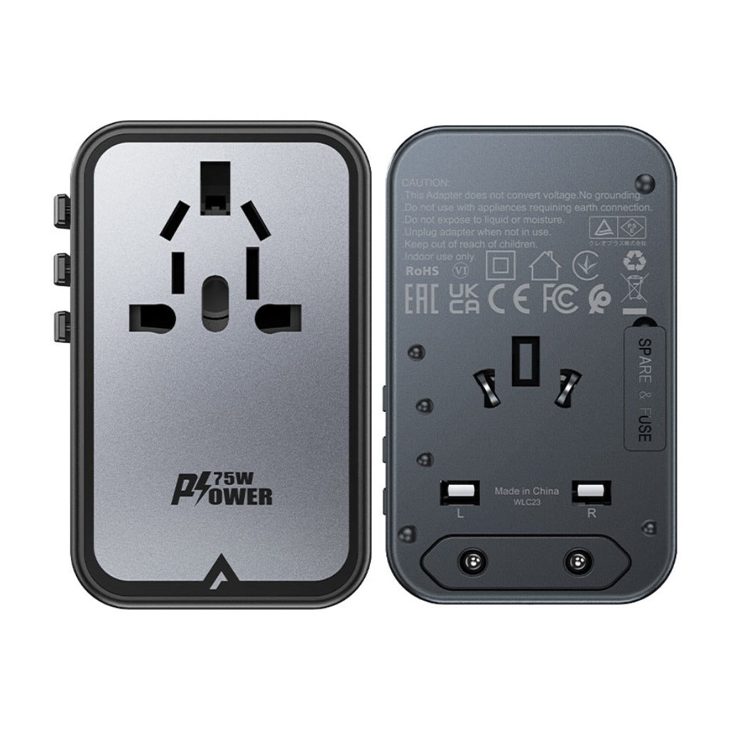 Acefast Z1 2300W Power Adapter with PD75W GaN – 3 USB-C & 2 USB-A Fast Charging Hub