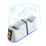 Vertux DuoDock-PS5 2-in-1 Charging Dock – Dual Charging Station for PS5 DualSense Controllers