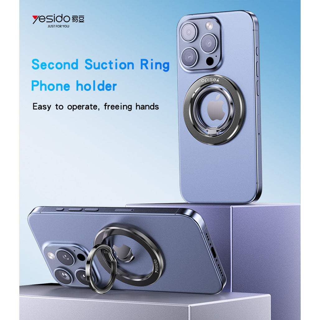 Yesido C205 Metal Folding MagSafe Ring Phone Holder – Magnetic Grip & Stand for iPhone