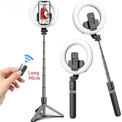 L07 Bluetooth Selfie Stick Tripod with 5 inch LED Ring Light - Saleshubstore