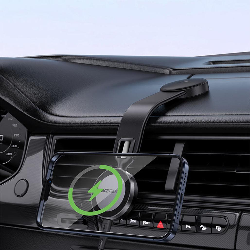 ACEFAST D37 Magnetic Wireless Charging Car Mount – 15W MagSafe Charger for Dashboard &amp; Windshield - Saleshubstore