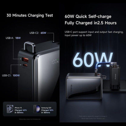 Mcdodo MC-0561 100W Digital Display 25000mAh Power Bank with Built-in Cable - Saleshubstore