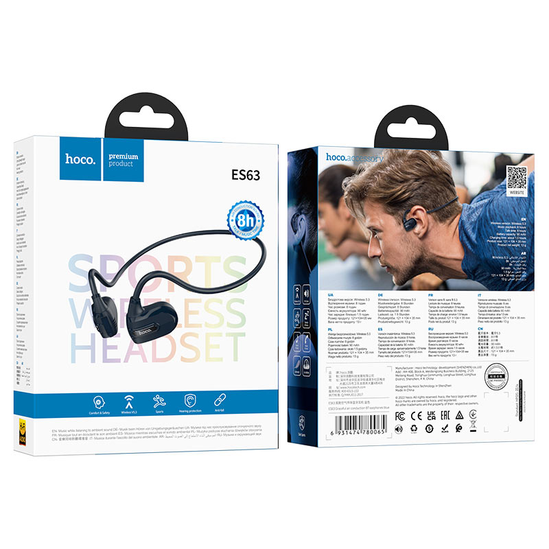 Hoco Wireless Headset “ES63 Graceful” Air Conduction - Saleshubstore