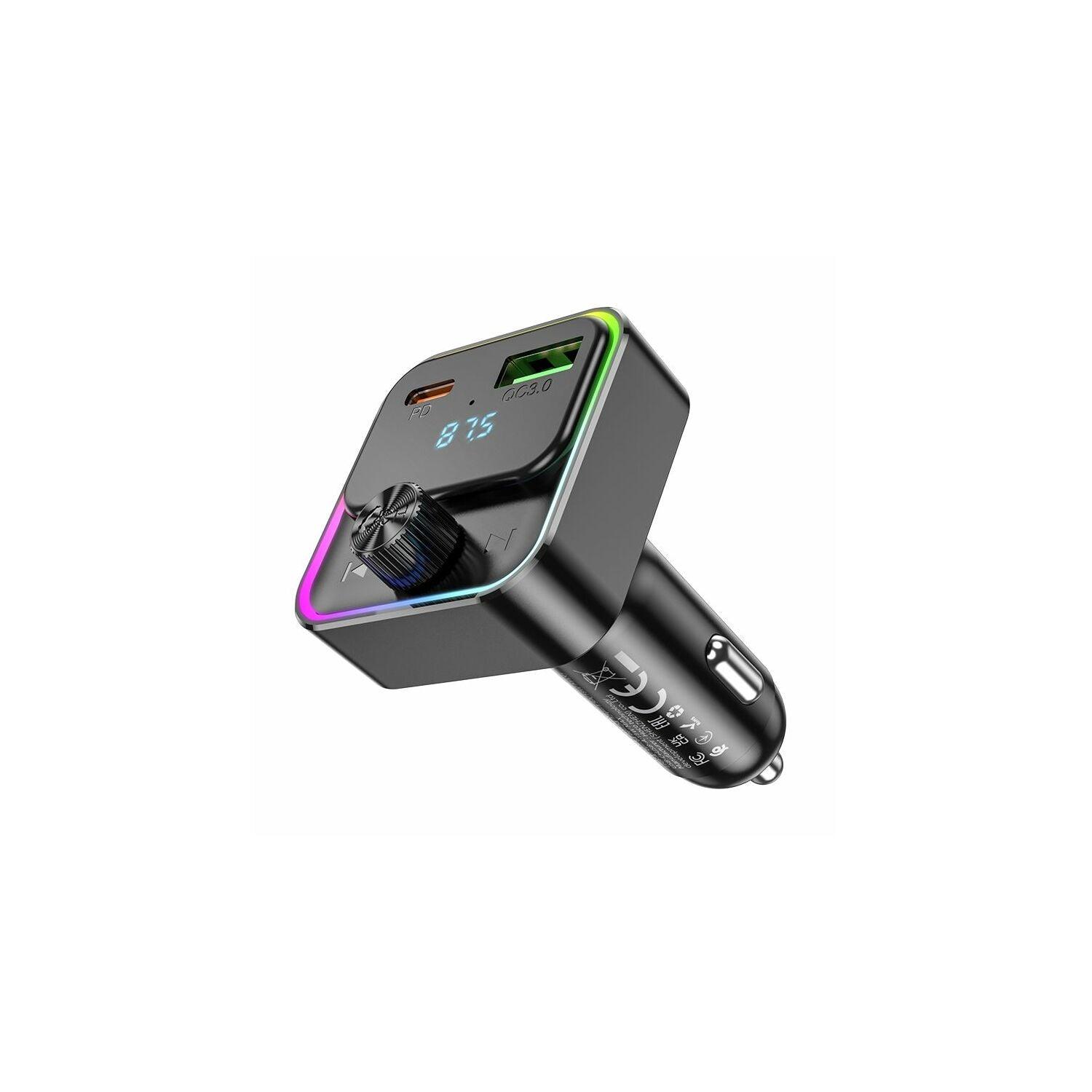 Hoco Car Adapter E81 Fantasy PD30W+QC3.0 car BT FM Transmitter - Saleshubstore
