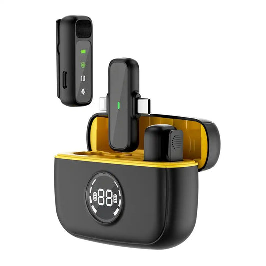 WiWU WM003 Wireless Lavalier Microphone – Dual Mic, Type-C & Lightning - Saleshubstore