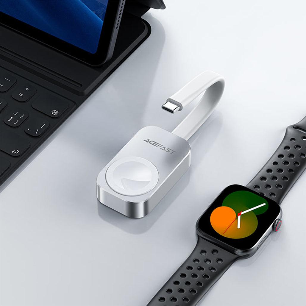ACEFAST E21 Magnetic Wireless Charger for Apple Watch – 5W Fast Charging with Built-in USB-C Cable - Saleshubstore