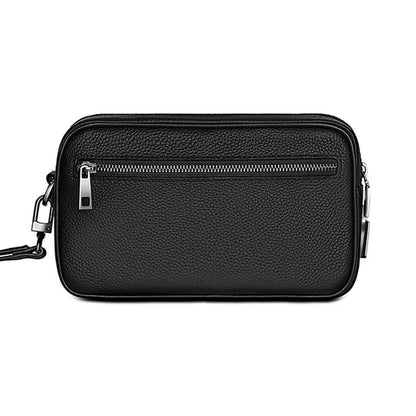 WIWU Master Genuine Leather Fingerprint Lock Pouch Bag Black - Saleshubstore