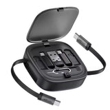Acefast J3 Multifunctional Travel Set with Retractable Charging Data Cable – Black