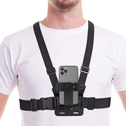 Chest Strap Mount with Adjustable Phone Holder for GoPro and Smartphones - Saleshubstore