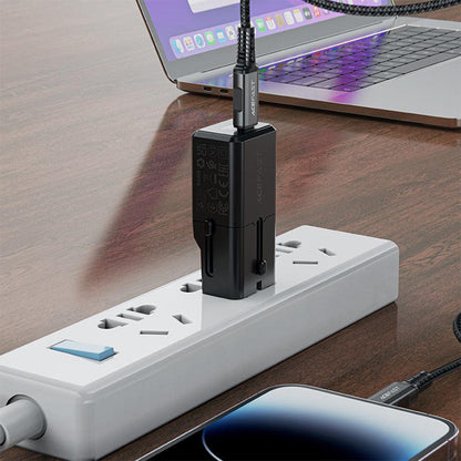 ACEFAST Z7 PD30W GaN Wall Charger for Travel – Multi-Plug USB-C Fast Charger - Saleshubstore