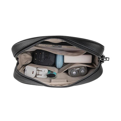 WIWU Master Genuine Leather Fingerprint Lock Pouch Bag Black - Saleshubstore