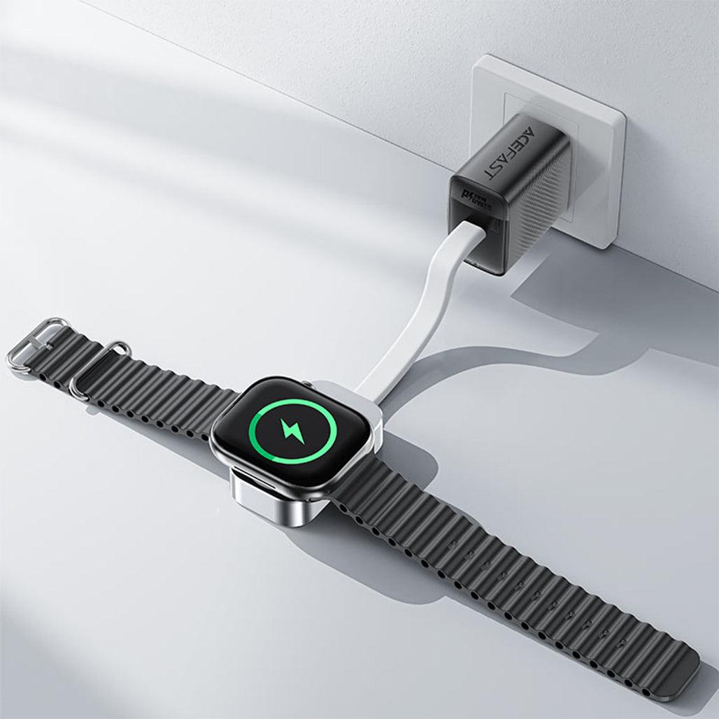 ACEFAST E21 Magnetic Wireless Charger for Apple Watch – 5W Fast Charging with Built-in USB-C Cable - Saleshubstore