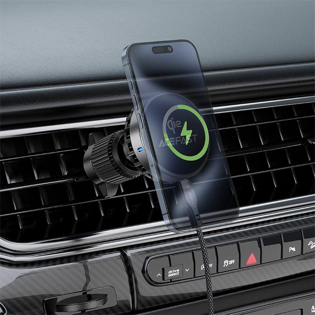 Acefast D40 MagSafe Wireless Car Charger with Qi2 Fast Charging & Cooling Fan – Air Vent Phone Mount Holder - Saleshubstore