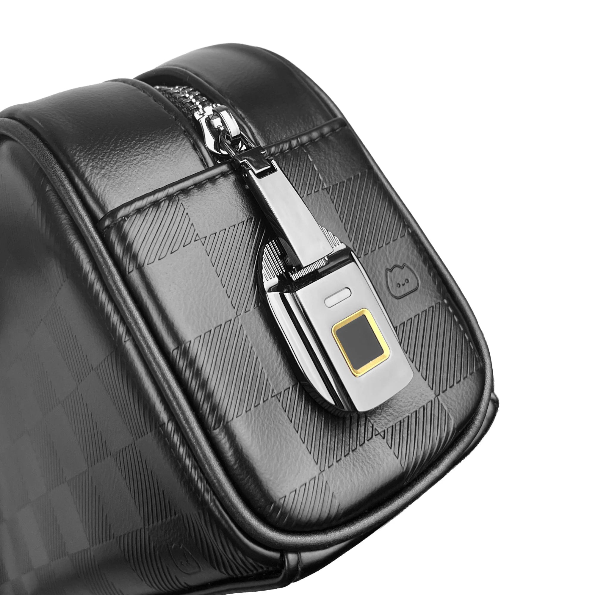 WIWU Phantom Fingerprint Lock Pouch – Secure Travel Organizer (Black)