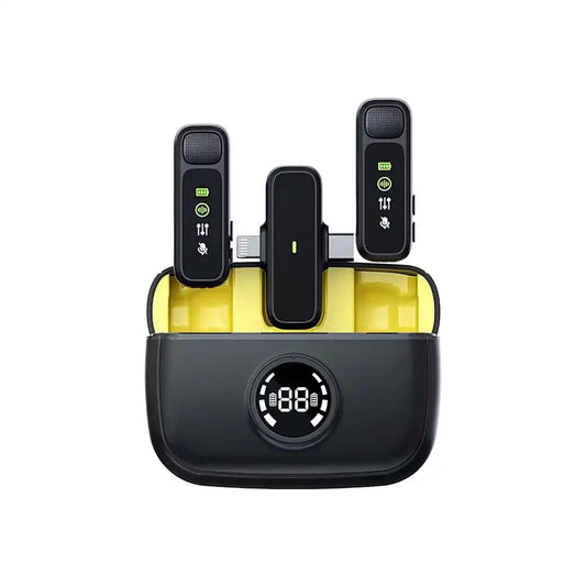 WiWU WM003 Wireless Lavalier Microphone – Dual Mic, Type-C & Lightning - Saleshubstore