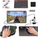 Electro Wolf X8 5-in-1 Mobile Gaming Combo – Wireless RGB Keyboard, Mouse & Game Controller Set for Android