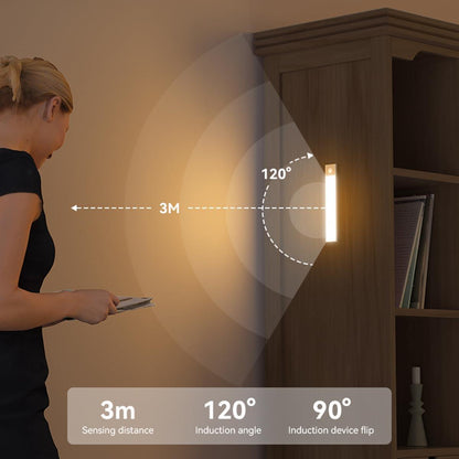 Motion Sensor Lights Indoor 20CM Wireless Lighting Rechargeable Led Strip Lights with Magnetic Stickers - Saleshubstore