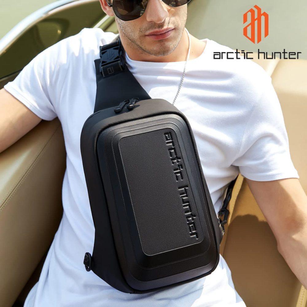 Arctic Hunter XB00126 Water-Resistant Hard Shell Sling Bag – Crossbody Tablet Bag for 9.7" iPads - Saleshubstore