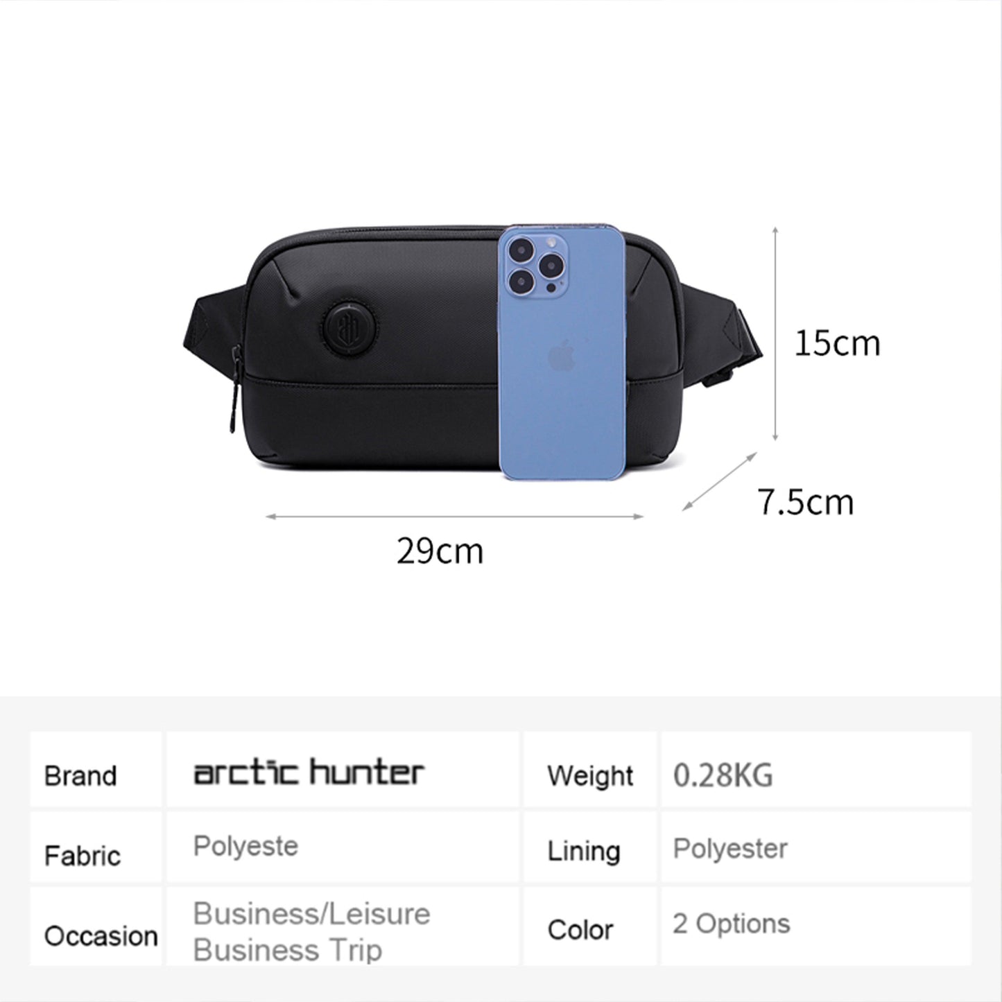 Arctic Hunter Waist & Cross Bag Y00557 - Saleshubstore