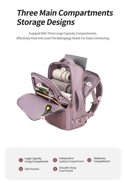 Chantria CB00641 Women Expandable Water Resistant Premium Laptop Backpack - Saleshubstore