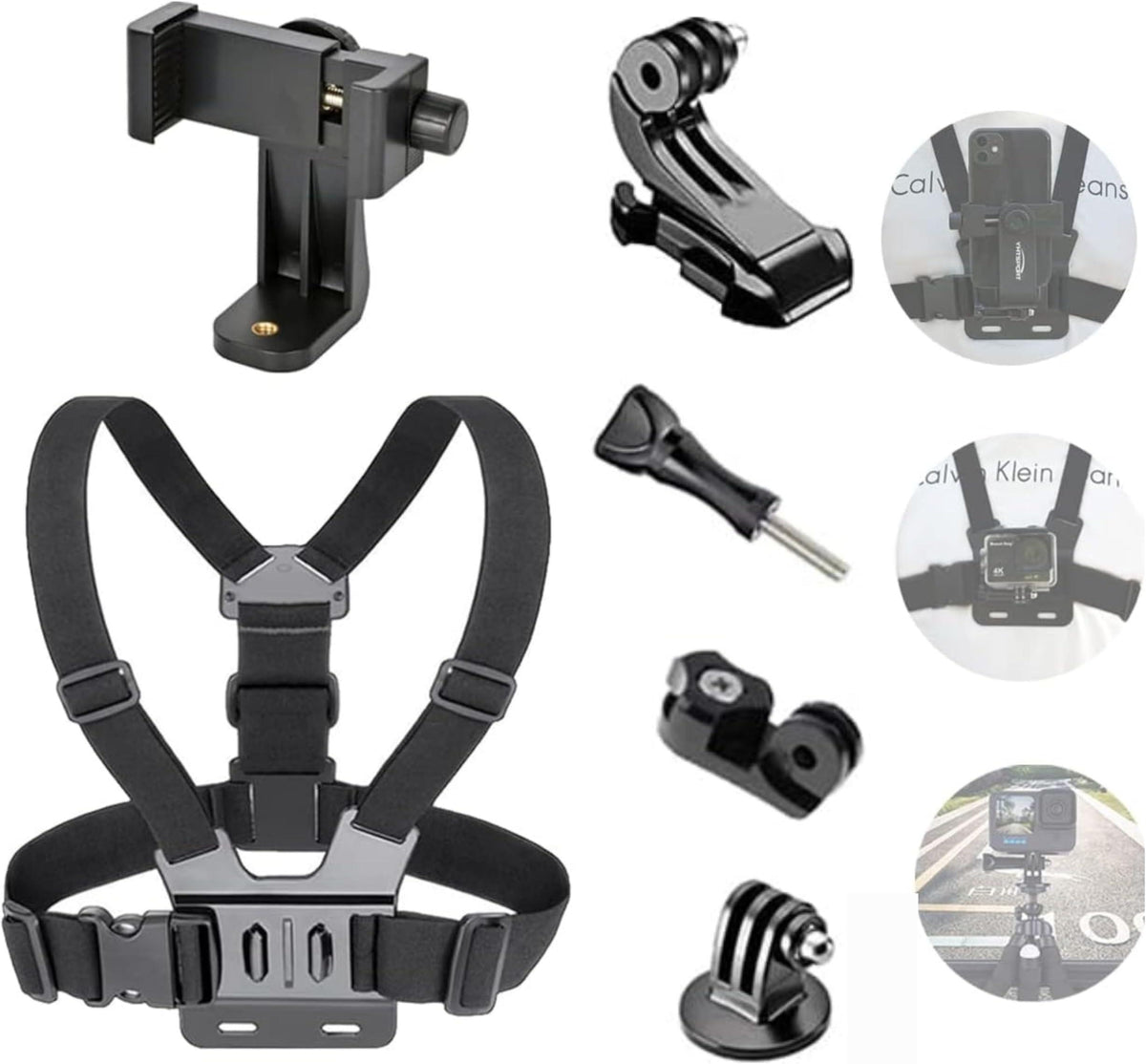 Chest Strap Mount with Adjustable Phone Holder for GoPro and Smartphones - Saleshubstore