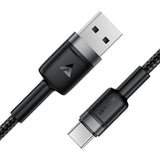 Acefast C22-04 USB-A to USB-C Charging & Data Cable – 3A Fast Charge, Nylon Braided
