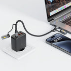 Acefast J4 USB-C Charging Data Cable 60W – LED Light Cable with Cigarette Lighter Plug