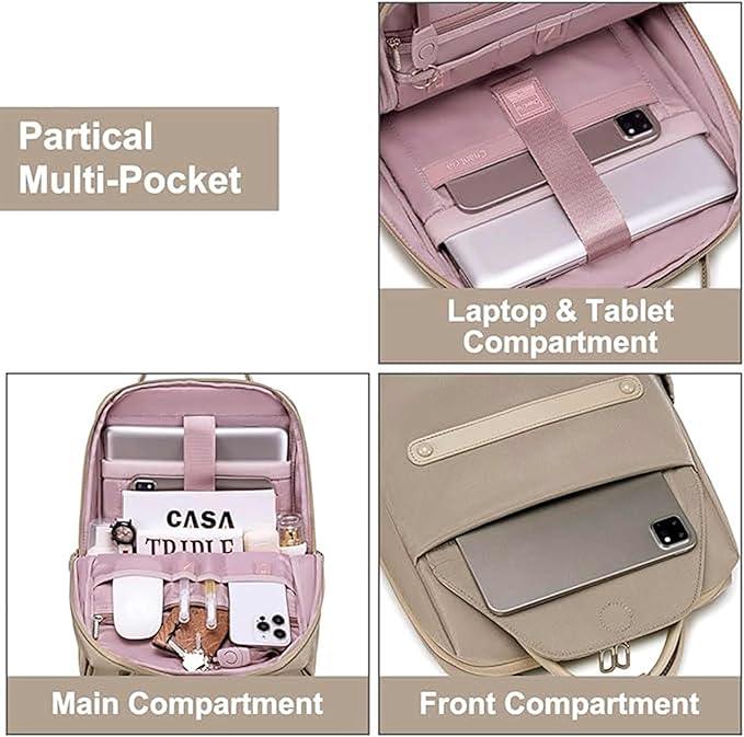 Chantria CB00618 Women's Waterproof Laptop Backpack – Stylish & Versatile Bag for Work, School, or Travel - Saleshubstore