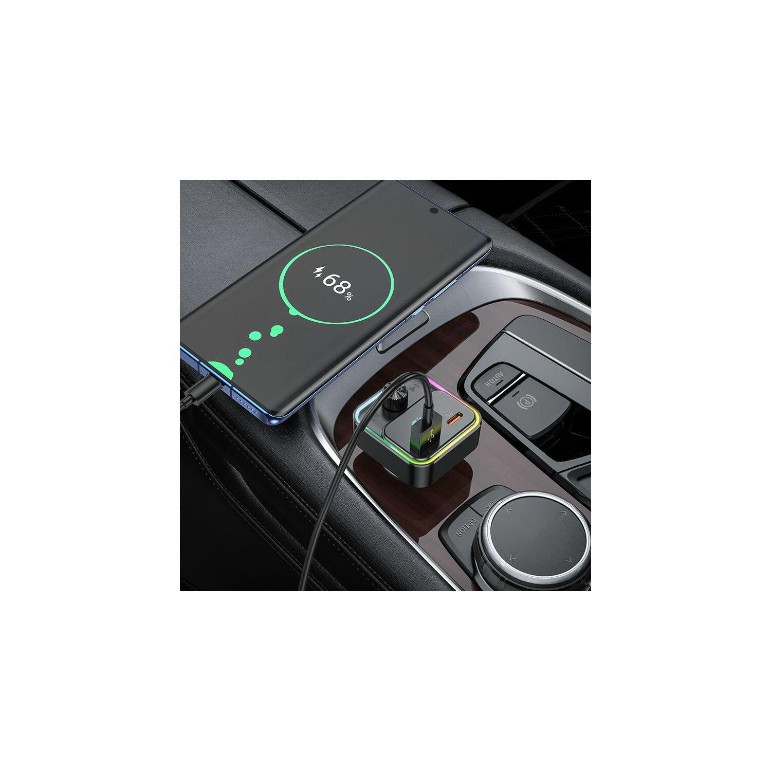 Hoco Car Adapter E81 Fantasy PD30W+QC3.0 car BT FM Transmitter - Saleshubstore