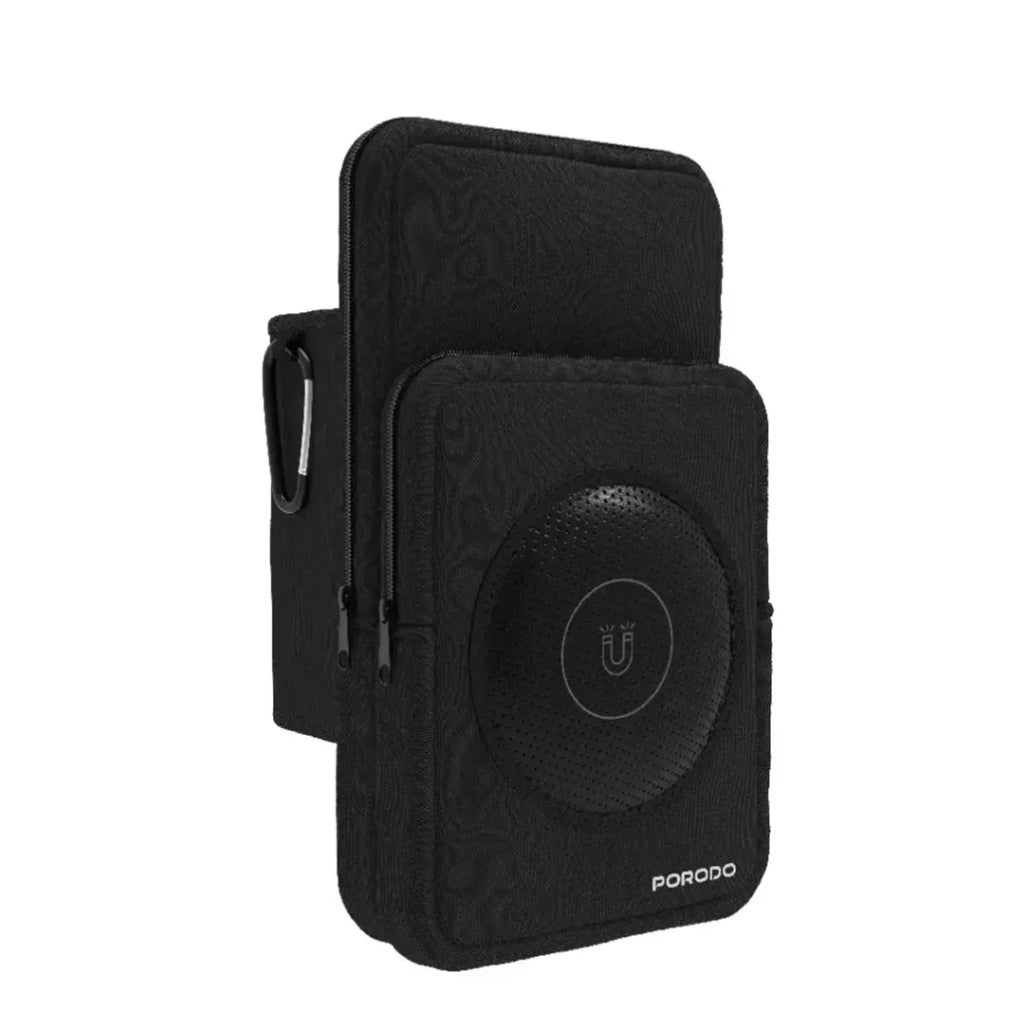 Porodo Lifestyle Magnetic Water Bottle Sleeve – Portable Carry Holder (Black)
