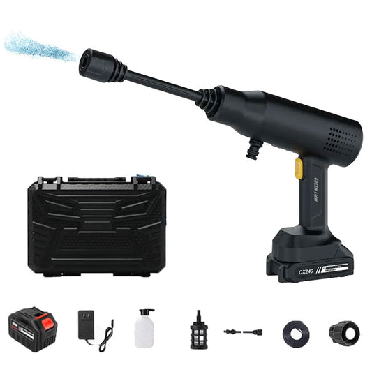 Green Lion CX240 Cordless Pressure Wash Gun – Portable High-Pressure Cleaning Tool (Black)