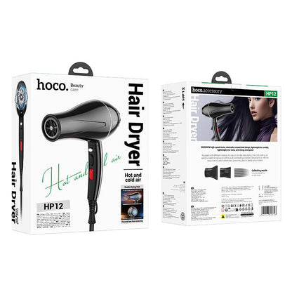 Hoco HP12 Hot and Cold Air Hair Dryer (EU) – Quick Style Fix - Saleshubstore