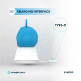 Powerology Smart Baby Monitor Camera with Mobile App – Night Vision, Motion Detection & Two-Way Audio (Blue / Pink)