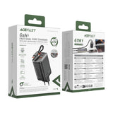 Acefast A111 PD67W Fast Wall Charger – USB-A & USB-C GaN Charger with USB-C Cable (EU Plug)