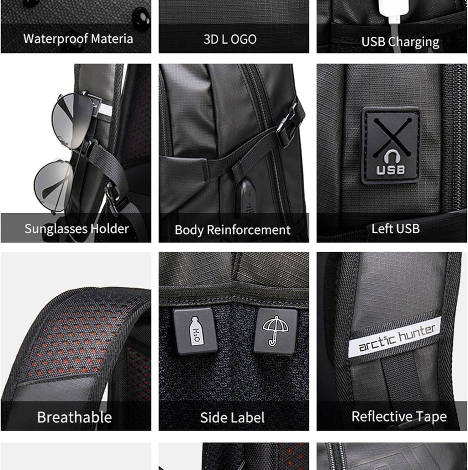 Arctic Hunter B00387 Multi-Functional 15.6-Inch Laptop Backpack – Durable Office & Travel Bag - Saleshubstore